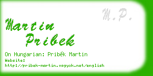 martin pribek business card