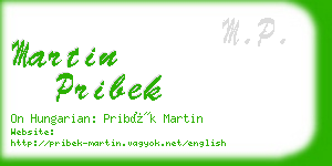 martin pribek business card